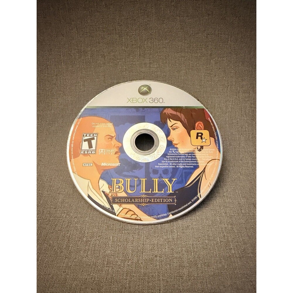 Bully Scholarship Edition Xbox 360 Disc Only Rockstar Game